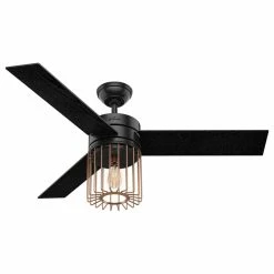 Best reviews of π Hunter Fan Company 52" Ronan Ceiling Fan With Light + Remote, Matte Black π§¨