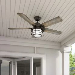 Outlet 😍 Hunter Fan Company 54" Key Biscayne Onyx Bengal Ceiling Fan With Light 😉 -ceiling lighting store a731b2860f8fd171 9879 w800 h800 b0 p0