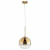 New 🔥 Forte Lighting, Inc. 1-LT 11" Gold Glass Pendant, Soft Gold 👏