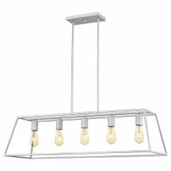 Hot Sale 🥰 OVE Decors Adele 5-Light 38" Ceiling Pendant Light, Painted Brushed Nickel 🛒 -ceiling lighting store aa7100620f6b930c 0802 w800 h800 b1 p0