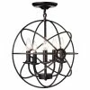Promo ✨ Edvivi Lighting Dover 5-Light Antique Bronze Sphere Cage Globe Semi Flush Mount Chandelier 🌟