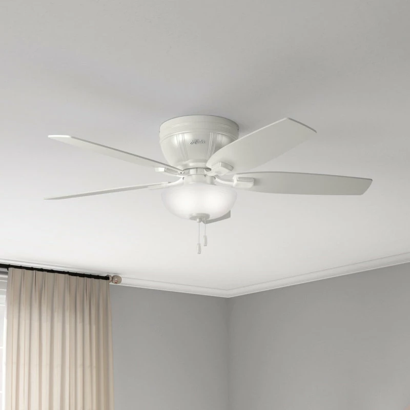 Discount 😀 Hunter Fan Company 52" Kenbridge LP With Light Fresh White Ceiling Fan W/ Light 🌟 4 Discount 😀 Hunter Fan Company 52" Kenbridge LP With Light Fresh White Ceiling Fan W/ Light 🌟 - Image 4