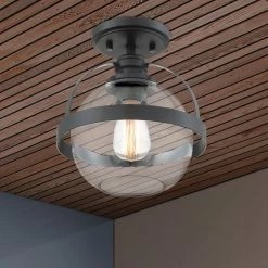 Best deal 🌟 Savoy House Pendleton 1-Light Semi-Flush, Matte Black 💯 -ceiling lighting store ae81a63d0e7d5322 6043 w800 h800 b0 p0