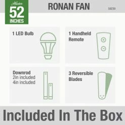 Best reviews of 🛒 Hunter Fan Company 52" Ronan Ceiling Fan With Light + Remote, Matte Black 🧨 -ceiling lighting store b011a2c60f8fd6e4 7513 w800 h800 b0 p0