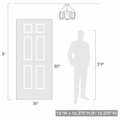 Brand new ✔️ Golden Lighting Marco Semi-Flush, Convertible, Pewter With Clear Glass 🥰 -ceiling lighting store b12150e201730f84 6364 w800 h800 b1 p0