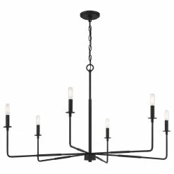 Cheap 🧨 Savoy House Salerno 6-Light Matte Black Chandelier ✨ -ceiling lighting store b1913303006f93e3 0028 w800 h800 b1 p0
