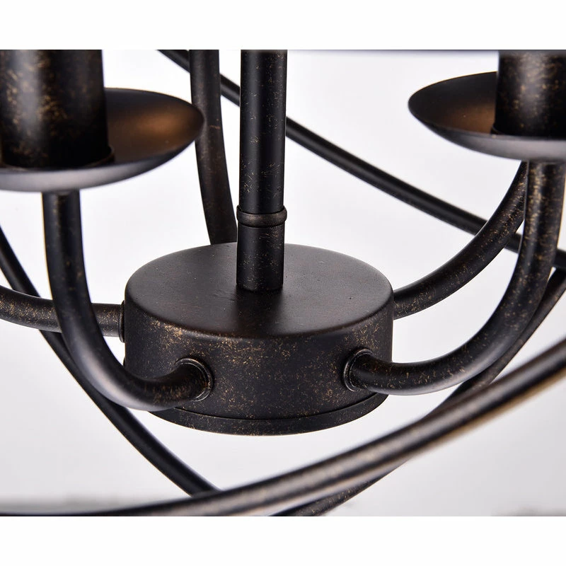 Promo β¨ Edvivi Lighting Dover 5-Light Antique Bronze Sphere Cage Globe Semi Flush Mount Chandelier π 4 Promo β¨ Edvivi Lighting Dover 5-Light Antique Bronze Sphere Cage Globe Semi Flush Mount Chandelier π - Image 4