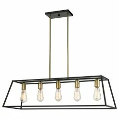 Best reviews of ✨ OVE Decors Agnes 5-Light LED Island Fixture, Matte Black And Light Gold 🔥 -ceiling lighting store b2a1c6b60efb7ae2 6867 w800 h800 b1 p0