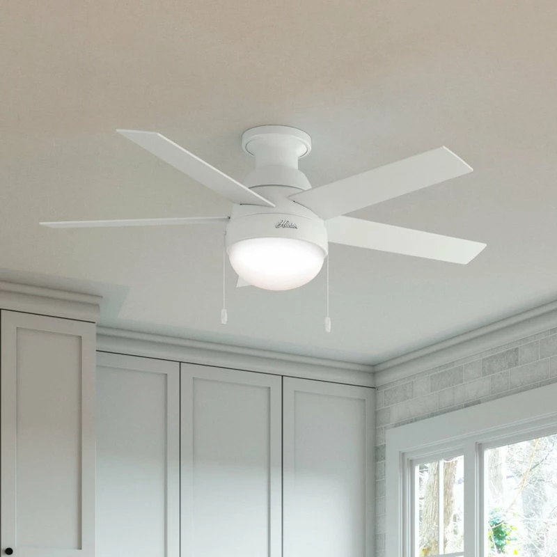 Coupon ✔️ Hunter Fan Company 46" Anslee Low Profile Ceiling Fan With Light, Fresh White 👏 3 Coupon ✔️ Hunter Fan Company 46" Anslee Low Profile Ceiling Fan With Light, Fresh White 👏 - Image 3