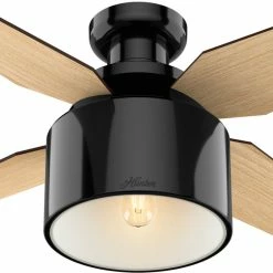 Budget 😉 Hunter Fan Company 52" Cranbrook Low Gloss Black Ceiling Fan W/ Light/Remote 😉 -ceiling lighting store b50100ab0f8fcf3f 7532 w800 h800 b0 p0