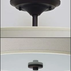 Budget π Kira Home Addison 13" Ceiling Light, Off-White Fabric Drum Shade, Bronze π 11 Budget π Kira Home Addison 13" Ceiling Light, Off-White Fabric Drum Shade, Bronze π -ceiling lighting store b661994600c3ca87 8678 w800 h800 b0 p0
