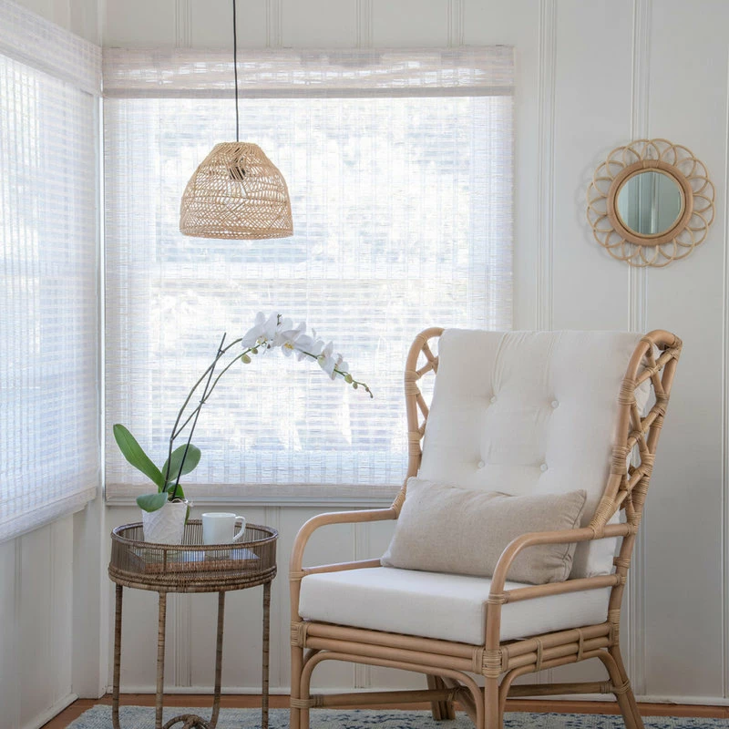 Hot Sale 🔔 KOUBOO Luhu Open Weave Cane Rib Mini Bell Pendant Lamp, Natural, Small ✔️ 10 Hot Sale 🔔 KOUBOO Luhu Open Weave Cane Rib Mini Bell Pendant Lamp, Natural, Small ✔️ - Image 10