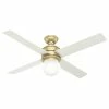 Promo 🔔 Hunter Fan Company 52" Hepburn Ceiling Fan With Light With Wall Control, White 🔔