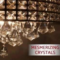 Deals 😍 Kira Home Gemma 15" Chic Flush Mount Crystal Chandelier, Round Metal Shade 👏 -ceiling lighting store b8a1bf3200d11573 2715 w800 h800 b0 p0