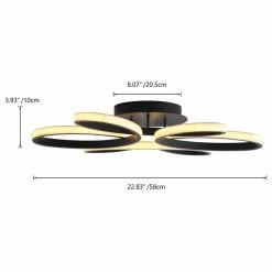 Cheap ✨ Aiwen 1-Light Modern Linear LED Flush Mount Light Ceiling Light, Black 🎉 -ceiling lighting store b90189eb0295b6e0 9322 w800 h800 b1 p0