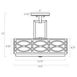 New 🛒 Kira Home Sienna Metal Drum Ceiling Light, Glass Diffuser, Chrome, Semi-Flush Mo ⌛ -ceiling lighting store ba51dbca0c8159f8 4070 w800 h800 b1 p0