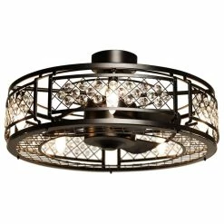 Deals 💯 Whoselamp 26.9 In Black Industrial 3 Blades Ceiling Fan With Remote Control 💯