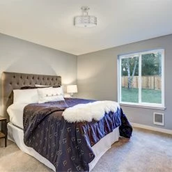 New 🛒 Kira Home Sienna Metal Drum Ceiling Light, Glass Diffuser, Chrome, Semi-Flush Mo ⌛ -ceiling lighting store bd41c9aa0c8159f6 4070 w800 h800 b0 p0