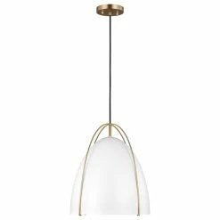 Buy 🎁 Generation Lighting Norman 1-Light Pendant, Satin Brass ✔️