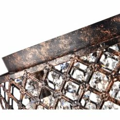 Top 10 🎁 Edvivi Lighting 4-Light Antique Copper Lattice Crystal Flush Mount Chandelier Glam ✨ -ceiling lighting store be111c0c0d922bf2 2568 w800 h800 b0 p0