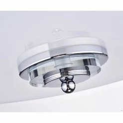 Best Pirce 🔥 Edvivi Lighting 3-Light Decorated White Drum Semi Flush Mount Chrome Fixture Coastal Lighting 🎁 -ceiling lighting store c0a1545f07ac974d 2161 w800 h800 b0 p0