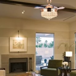 Promo ❤️ Bella Depot 42" Modern Crystal Ceiling Fan With Lights, Retractable Chandelier Fan, French Gold, Neutral White (4000k) 🤩 -ceiling lighting store c2b17f1d0ddd19fb 5279 w800 h800 b0 p0