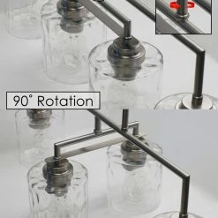 New 🛒 Kira Home Monroe 28" Island Light, Free Swinging Center Arm, 🔨 Hammered Glass 👏 -ceiling lighting store c391f09b00dcf7b2 8663 w800 h800 b0 p0