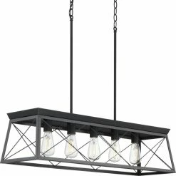 Best Pirce π Progress Lighting Briarwood 5-Light Cerused Black Farmhouse Linear Island Chandelier π