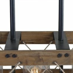 Outlet 🔥 LNC Lighting LNC 32" 5-Light Farmhouse Matte Black And Brown Wood Linear Chandelier 🔔 -ceiling lighting store c4b150d103199b0b 6384 w800 h800 b0 p0