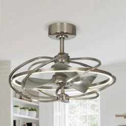 Top 10 🧨 FLINT GARDEN INC 27-inch Satin Nickel Reversible LED Ceiling Fan With Remote 😀 -ceiling lighting store c5e118c7019c0b3a 3359 w800 h800 b0 p0