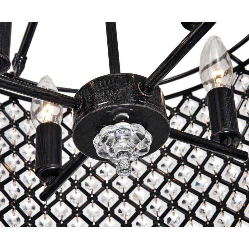 Cheap 🥰 Edvivi Lighting Marya 4-Light Antique Black Beaded Drum Semi Flush Mount Crystal Chandelier 🔔 4 Cheap 🥰 Edvivi Lighting Marya 4-Light Antique Black Beaded Drum Semi Flush Mount Crystal Chandelier 🔔 - Image 4