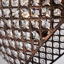 New 😉 Edvivi Lighting Marya 4-Light Antique Copper Beaded Drum Semi Flush Mount Crystal Chandelier Gla 🌟 -ceiling lighting store cba1b5cc07ac974c 9358 w800 h800 b0 p0