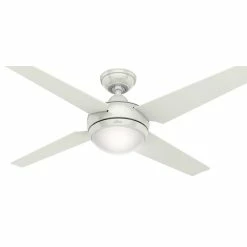 Budget 🔥 Hunter Fan Company Sonic Ceiling Fan With Light And Handheld Remote, White 🎁
