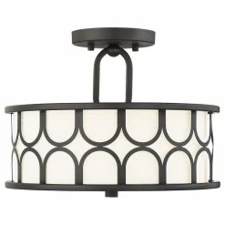 New β Helmsman Lighting Works 2-Light Semi-Flush Mount, Oil Rubbed Bronze β€οΈ
