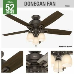 Best Sale 🎉 Hunter Fan Company 52" Donegan With 3 Lights Onyx Bengal Ceiling Fan With Light 😀 -ceiling lighting store cf71684f0f8fcfe2 7528 w800 h800 b0 p0