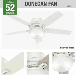 Best deal ❤️ Hunter Fan Company 52" Donegan Low Profile Fresh White Ceiling Fan With Light 😍 21 Best deal ❤️ Hunter Fan Company 52" Donegan Low Profile Fresh White Ceiling Fan With Light 😍 -ceiling lighting store cfd16e670f8fc457 9407 w800 h800 b0 p0