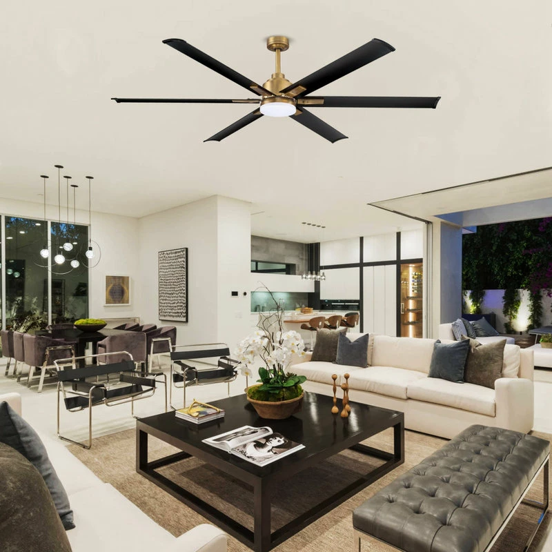 Promo π Whoselamp 72 In. Integrated LED Indoor Natural Brass Ceiling Fan With Light And Remote β 3 Promo π Whoselamp 72 In. Integrated LED Indoor Natural Brass Ceiling Fan With Light And Remote β - Image 3