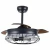 Budget 🥰 Bella Depot 42" Vintage Industrial Ceiling Fan With Retractable Blades, Remote Control, Blac 🧨