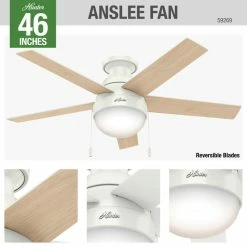 Coupon ✔️ Hunter Fan Company 46" Anslee Low Profile Ceiling Fan With Light, Fresh White 👏 19 Coupon ✔️ Hunter Fan Company 46" Anslee Low Profile Ceiling Fan With Light, Fresh White 👏 -ceiling lighting store d27107d00f8febc4 7703 w800 h800 b0 p0