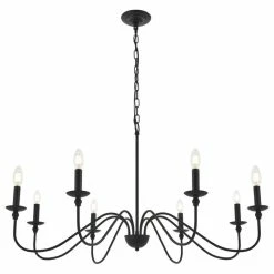 Deals ⌛ Elegant Furniture & Lighting Matte Black And Brass Finish Pendant, Matte Black, 42"x21.8 🔥 -ceiling lighting store d35125ac0e723df4 9037 w800 h800 b1 p0