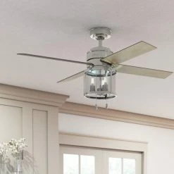 Top 10 👍 Hunter Fan Company Hunter 52" Astwood Polished Nickel Ceiling Fan With LED Light 🎁 -ceiling lighting store d381ba090f8fc5d5 6590 w800 h800 b0 p0