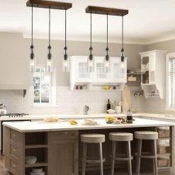 Hot Sale 🥰 LALUZ Farmhouse 3-light Glass Pendants Kitchen Island Lights Transitional Lighting ✔️ -ceiling lighting store d431b36e02f3663a 0587 w800 h800 b0 p0