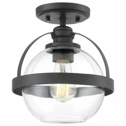 Best deal 🌟 Savoy House Pendleton 1-Light Semi-Flush, Matte Black 💯