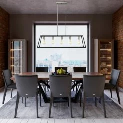 Best reviews of ✨ OVE Decors Agnes 5-Light LED Island Fixture, Matte Black And Light Gold 🔥 -ceiling lighting store d6b194160efb7adf 6867 w800 h800 b0 p0