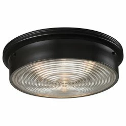 Best reviews of 😀 Elk Home Chadwick 3-Light Flush Mount, Oiled Bronze 👏