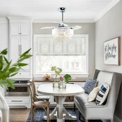 Best deal 🛒 FLINT GARDEN INC 36 Inch Chrome Crystal Ceiling Fan With Remote, Retractable Blades ❤️ -ceiling lighting store d9f120f10face119 4967 w800 h800 b0 p0