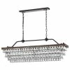 Promo 🌟 Edvivi Lighting 6-Light Antique Bronze Rectangular Crystal Chandelier Dining Room 40" Glam 💯