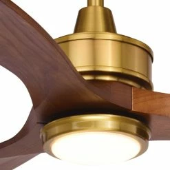 Brand new 🎁 Vaxcel Curtiss 52" Outdoor Wood Ceiling Fan LED Light Kit, Satin Brass ⌛ -ceiling lighting store db1105e102d6c97e 3805 w800 h800 b0 p0
