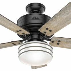 Hot Sale 👏 Hunter Fan Company Cedar Key Matte Black Ceiling Fan With Light/Remote, 44" ❤️ -ceiling lighting store db9193f00f8fd2b6 9919 w800 h800 b1 p0