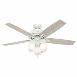 Budget 💯 Hunter Fan Company 52" Donegan With 3 Lights Fresh White Ceiling Fan With Light ✨
